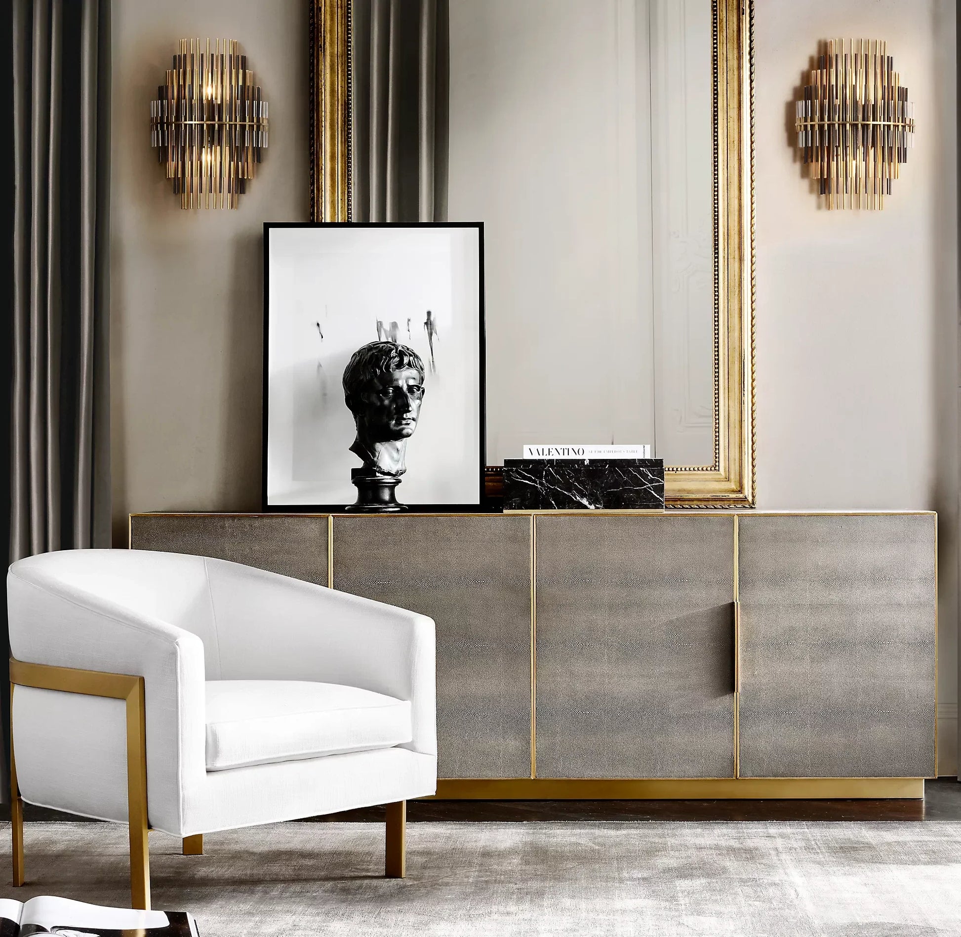 Reginaldo Club Chair – Mid-Century Modern Solid Oak and Metal Statement Piece