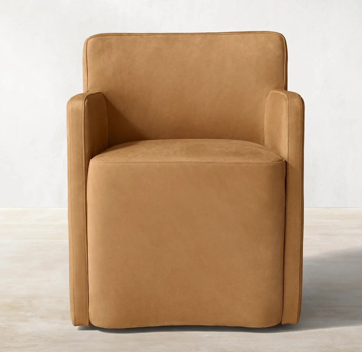 Contemporary Luxury Dining Chair – Berkshire Leather Upholstery with Oak Legs