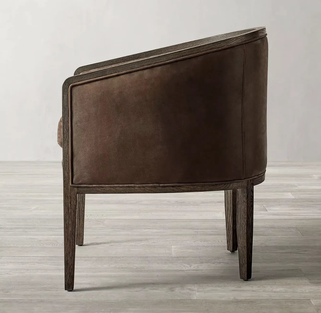 Dining Armchair – Mid-Century Leather Oak Dixon Statement Piece | 1600450561226