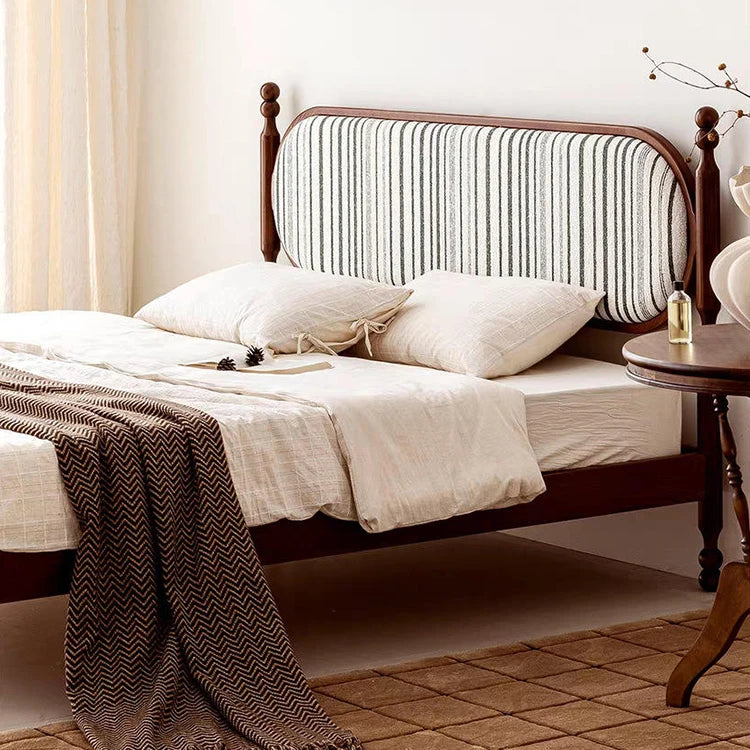 Luxury YZ-C305 Solid Wood Bed Frame Modern Italian Style for Villa