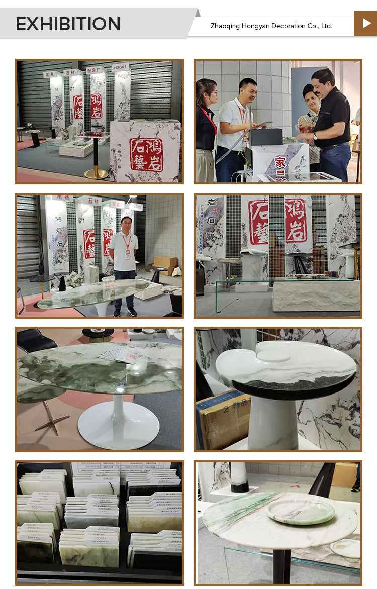 Luxury Round White Marble Dining Table Modern Italian Style for Villa