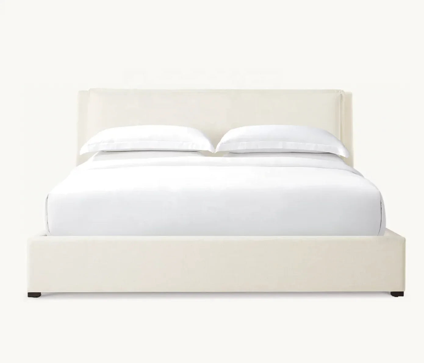 Cosette Upholstered Panel Bed – Modernist Linen Fabric Statement | 1601035410511