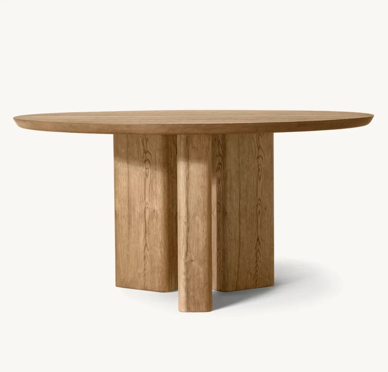 Round Dining Table – Contemporary French Rustic Oak Brioni Statement | 1601229820029
