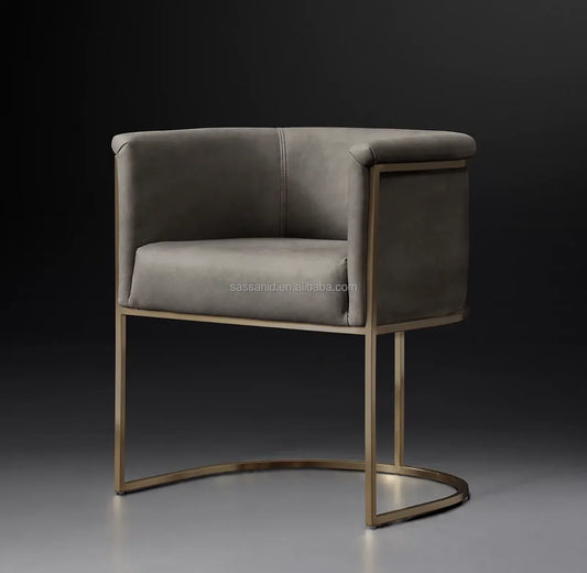 Dining Armchair Wexler Barrelback – Midcentury Modern Oak Statement Piece