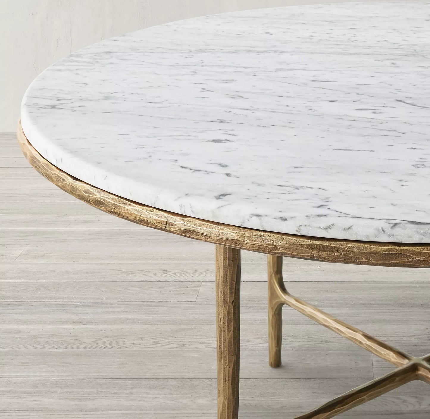 European Designer Round Dining Table – Hand Forged Brass Marble Top | 1600604878006