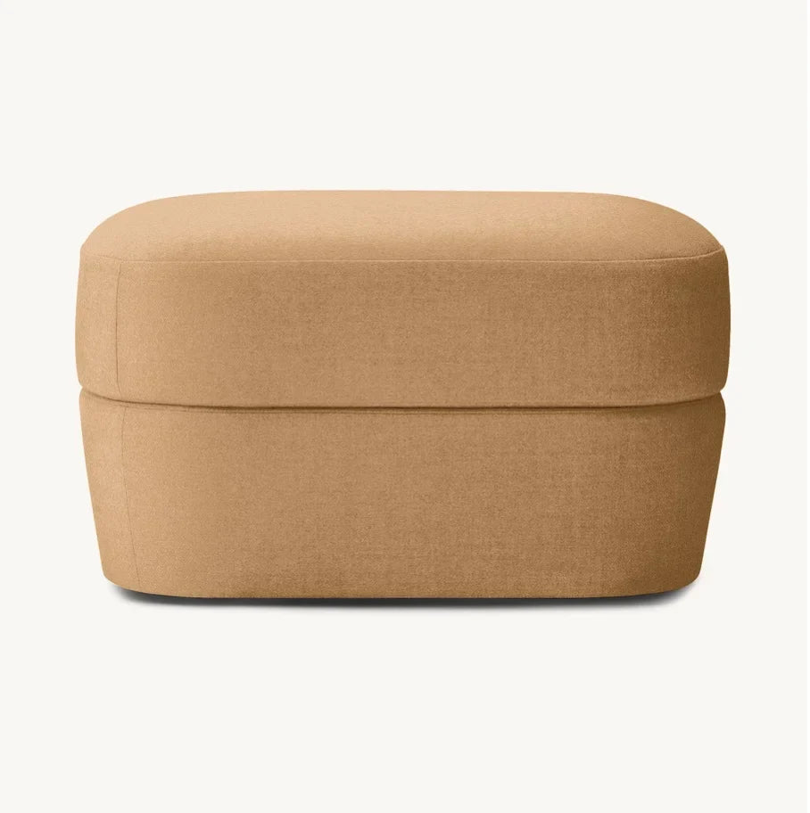 Ottoman Midcentury Geometric Design – Solid Oak Re Home Minimalist Statement Piece