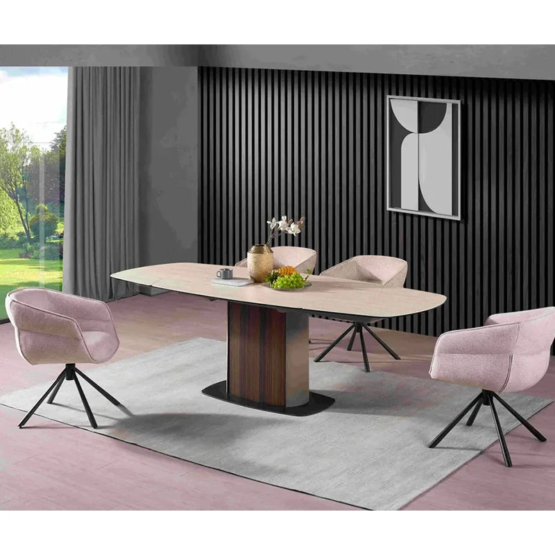 Luxury 1601668095346 Sintered Stone Extendable Dining Table Modern Italian Style for Villa