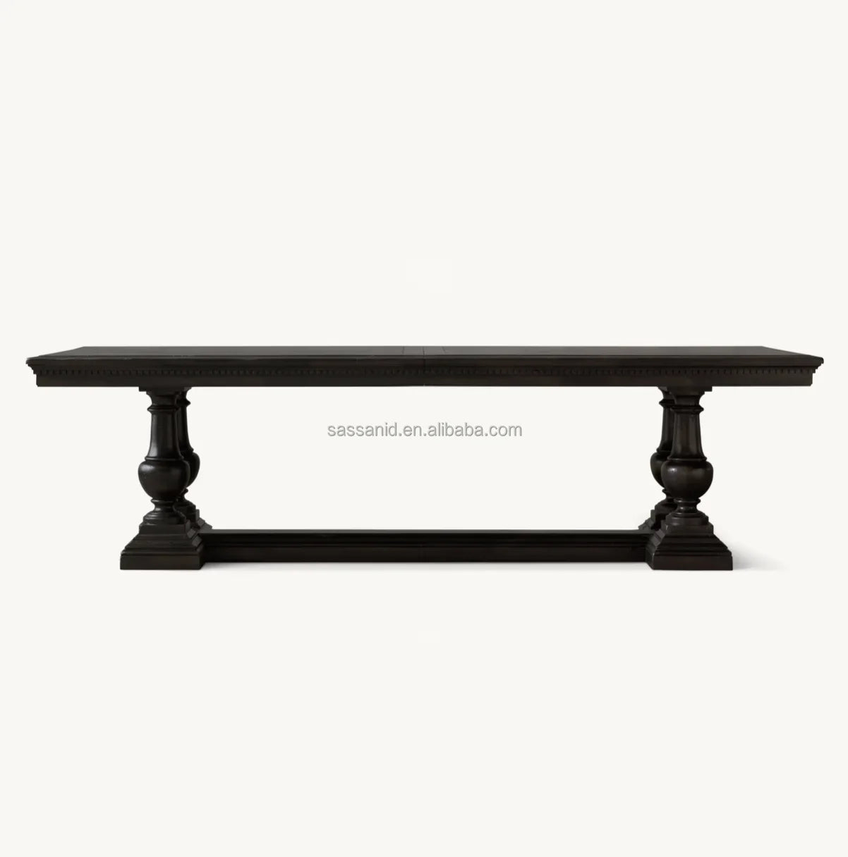 Handcrafted American Oak Rectangular Dining Table – Antiqued Finish Extension Table