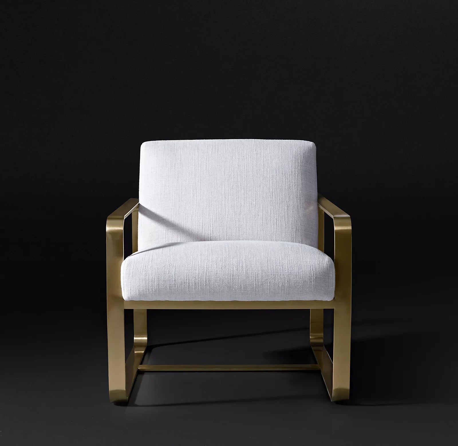 Midcentury Accent Chair – Floating Raked Seat Ribbon Frame | 1600356544339