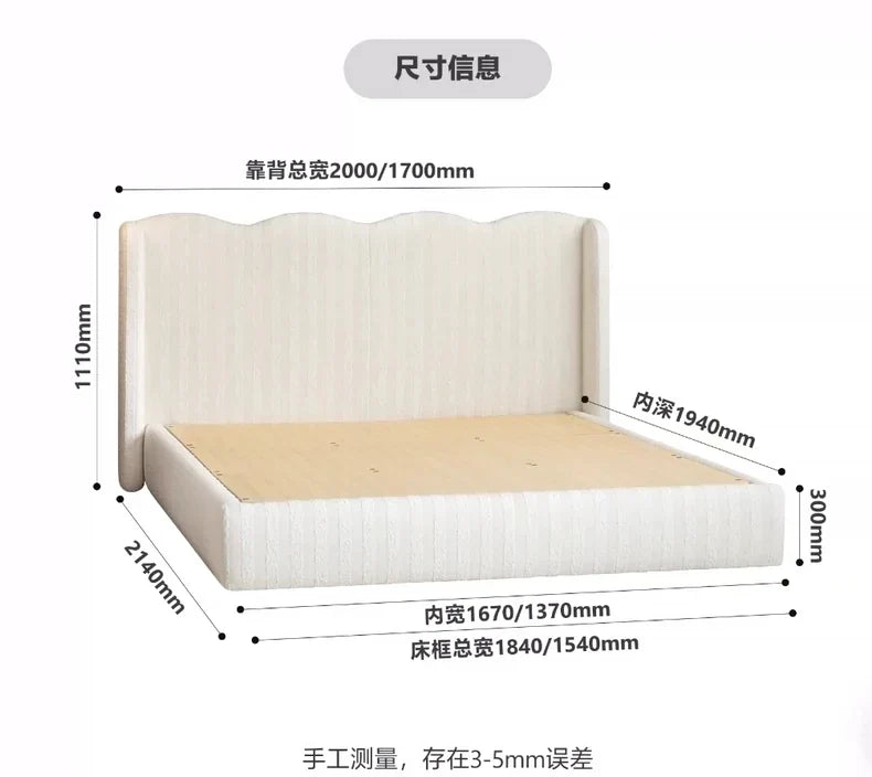 French Antique Upholstered Bed – Linen Fabric Statement Piece 5550
