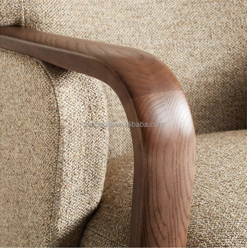 Contemporary Armchair – Midcentury Solid Oak Statement Piece | 1601024335152