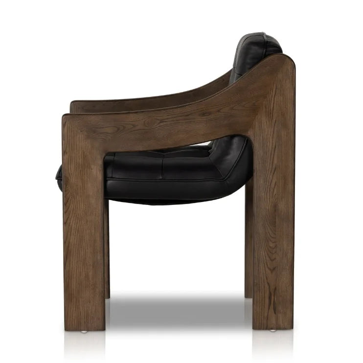 Dining Armchair – Handwoven Cane Solid Oak Danish Design Mid-Century Piece