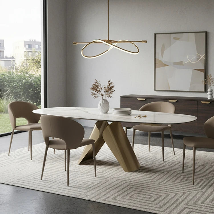 Luxury 1601726424487 Sintered Stone Extendable Dining Table Modern Italian Style for Villa