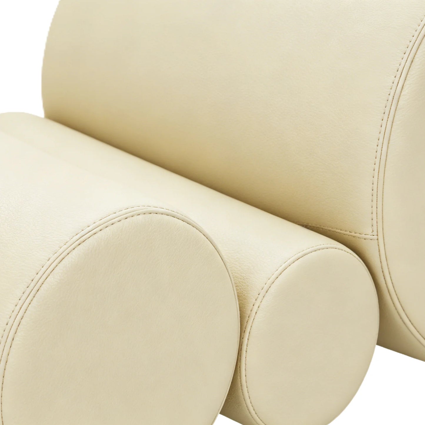 Modern Minimalist Single Leisure Sofa Chair in Rice White