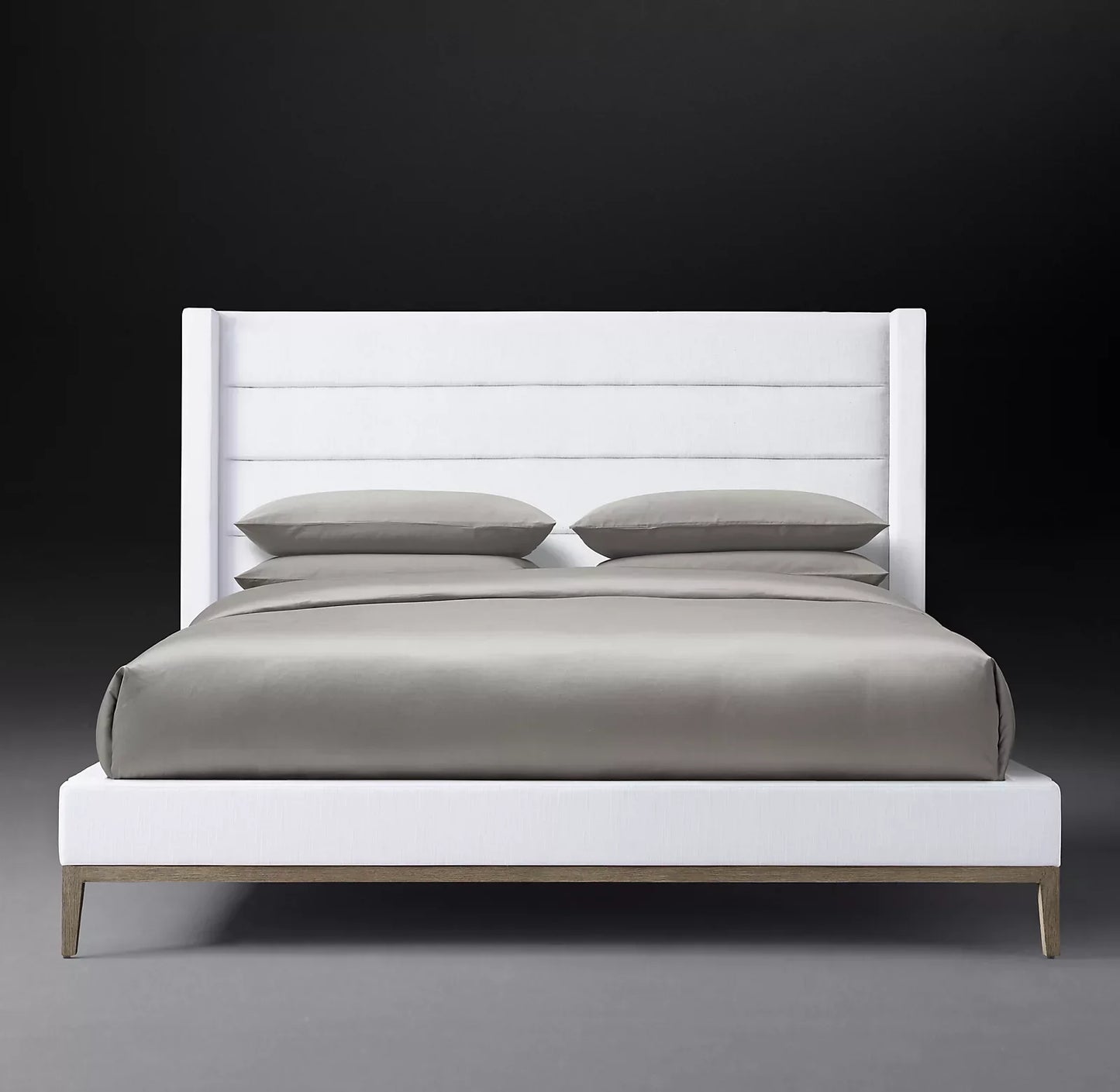 Italian Modernist Shelter Platform Bed – Oak Base Luxury Statement Piece