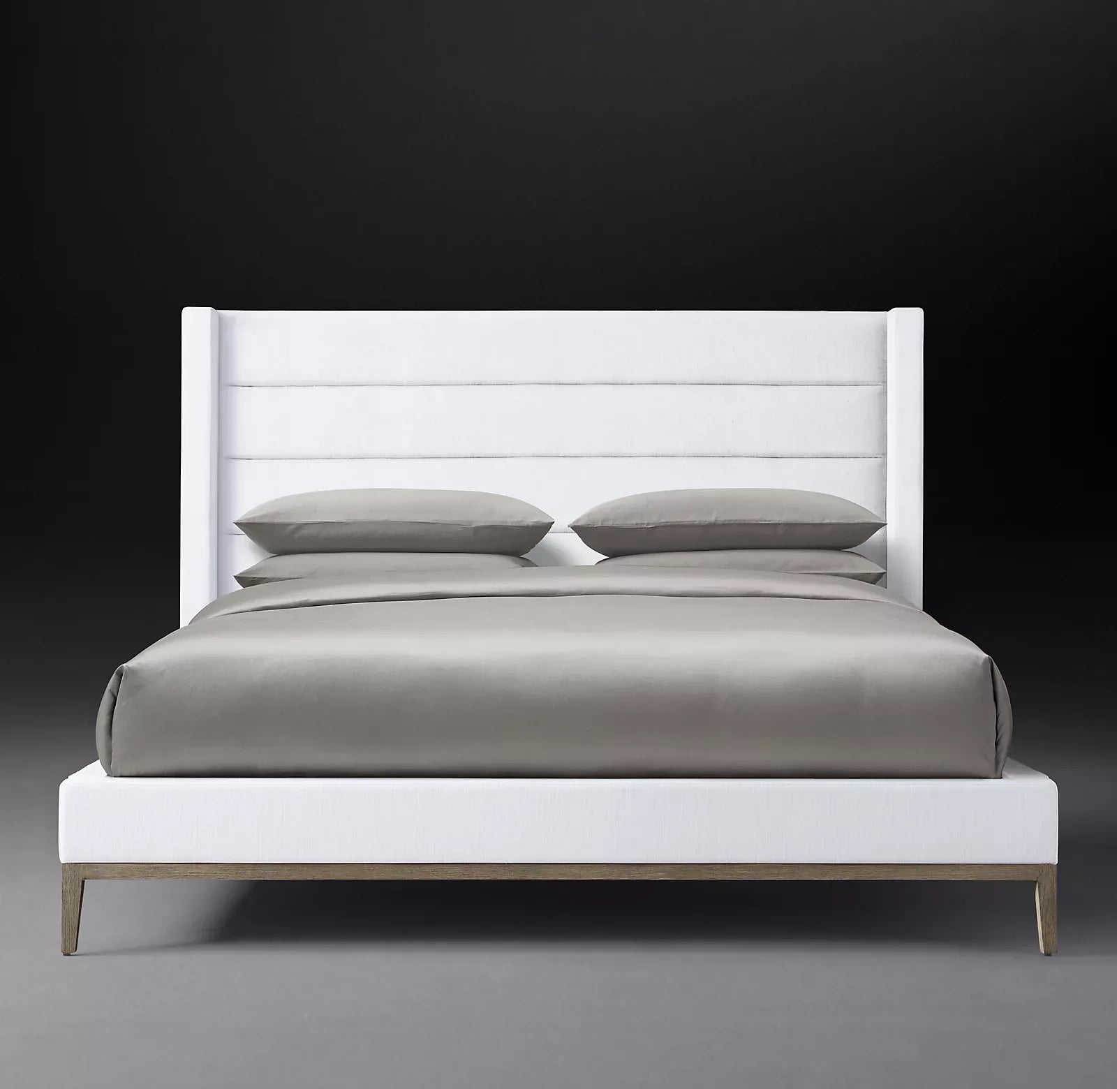 Italian Modernist Shelter Platform Bed – Oak Base Luxury Statement Piece