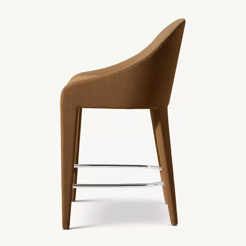 Alissia Stool – Hand-upholstered Performance Fabric – Contemporary Belgian Design