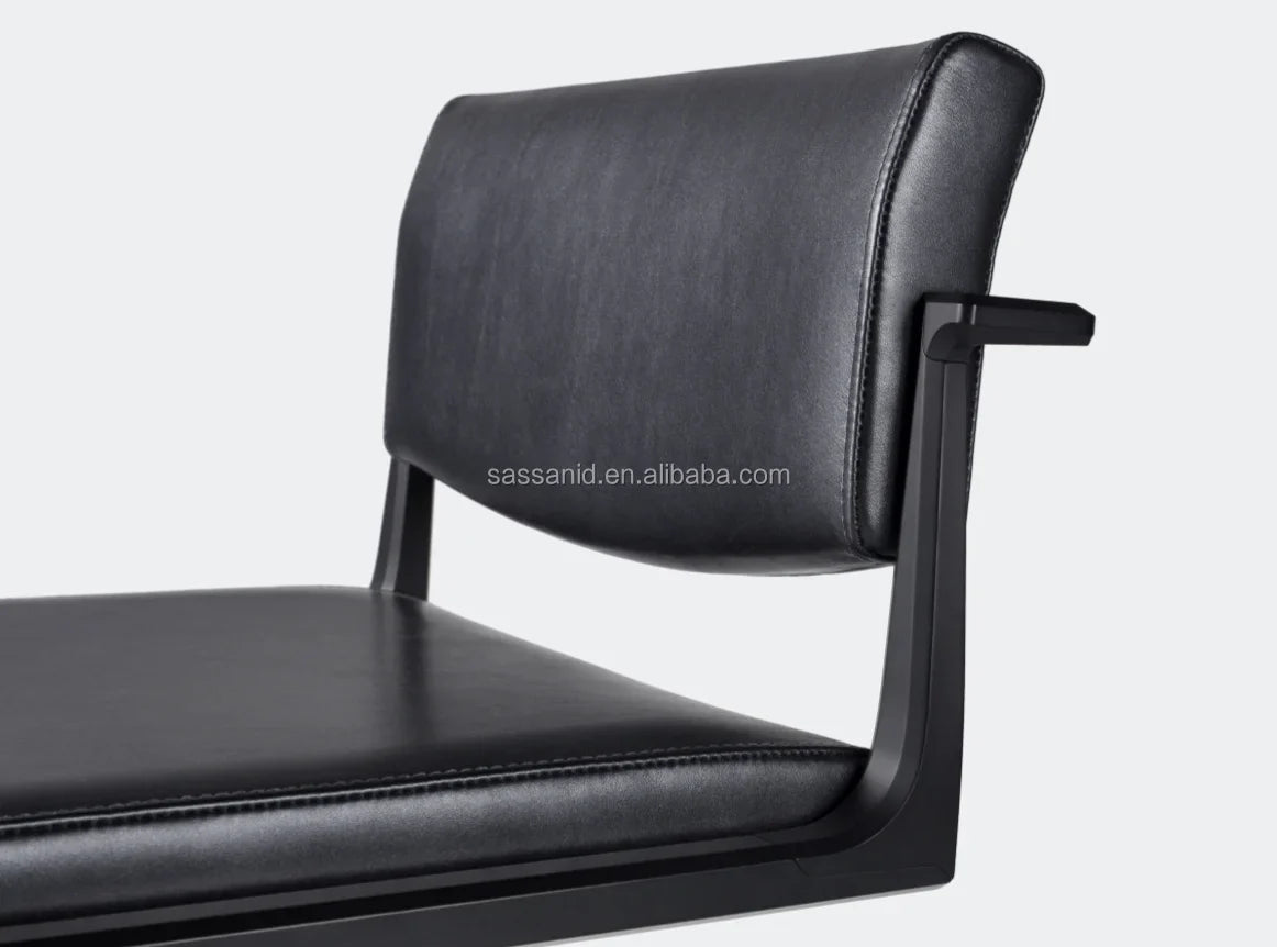 Bar Stool – Mid-Century Modern – Leather And Oak Designer Statement Piece