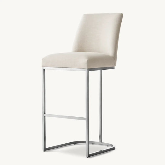 Emery Curved Back Bar Stool – Contemporary Fabric Designer Seating