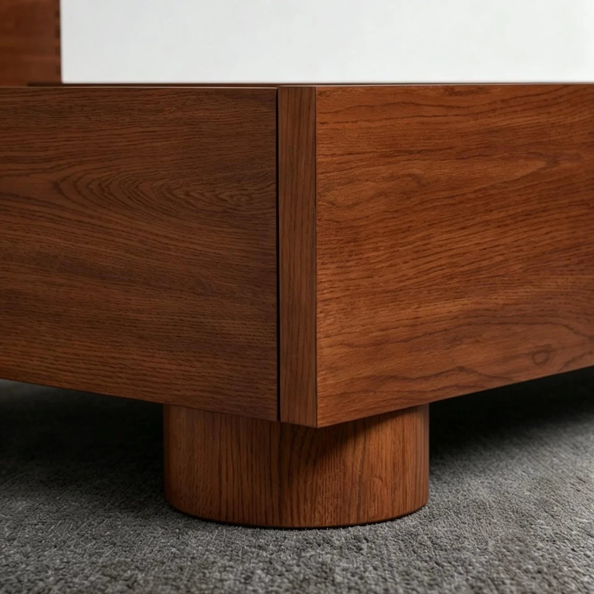 Midcentury Birch Platform Bed 59x79in – Artisan Timber Statement Piece | 22-930
