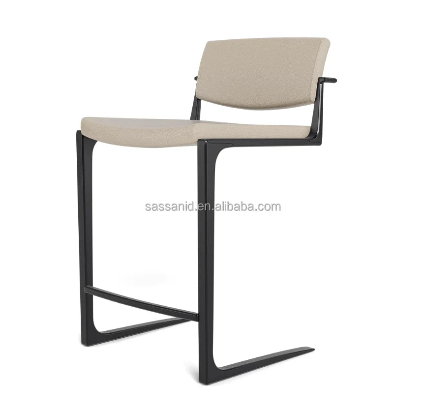 Contemporary Leather Counter Stool – Shadow Design Oak Statement Piece