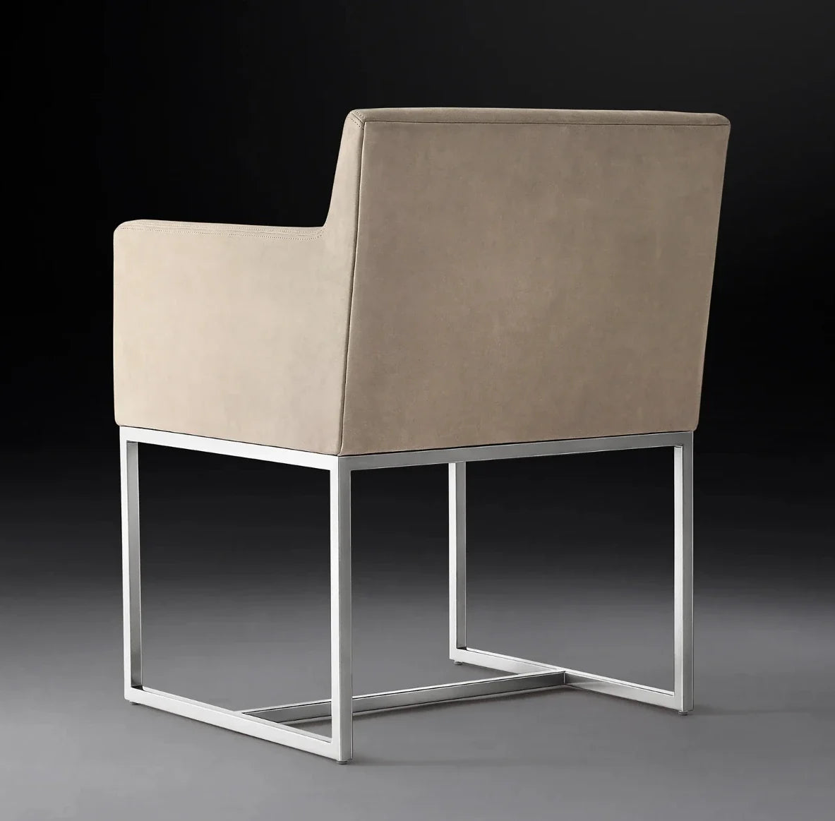 Dining Armchair with Track Arm – Solid Oak & Berkshire Leather Midcentury Piece