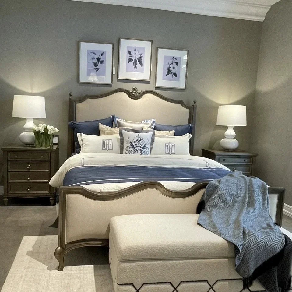 French Master Bed – High-Box Platform in Solid Birch Wood | 26-161