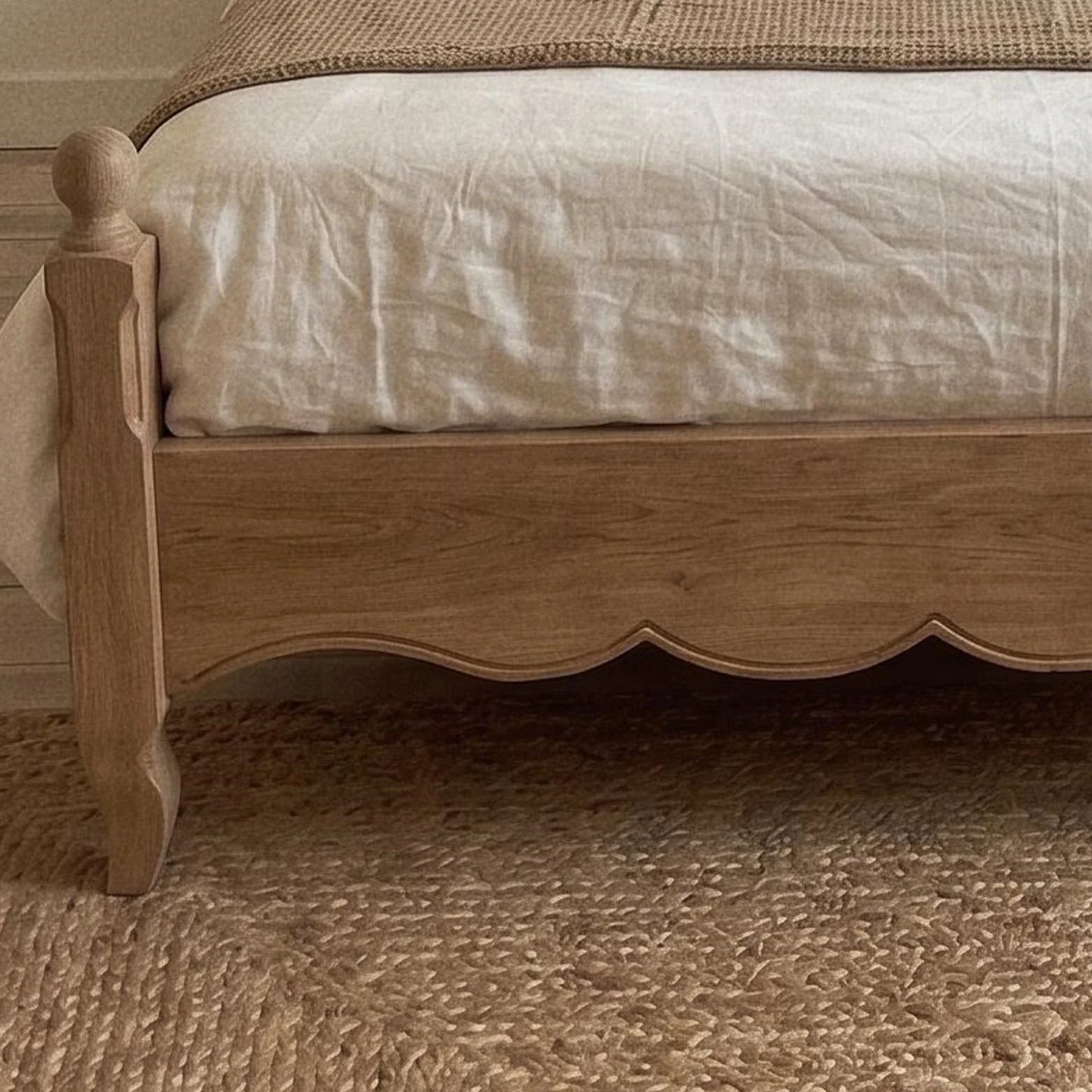 Farmhouse Platform Bed – Solid Birch and Plywood Modern Statement Piece | 26-83
