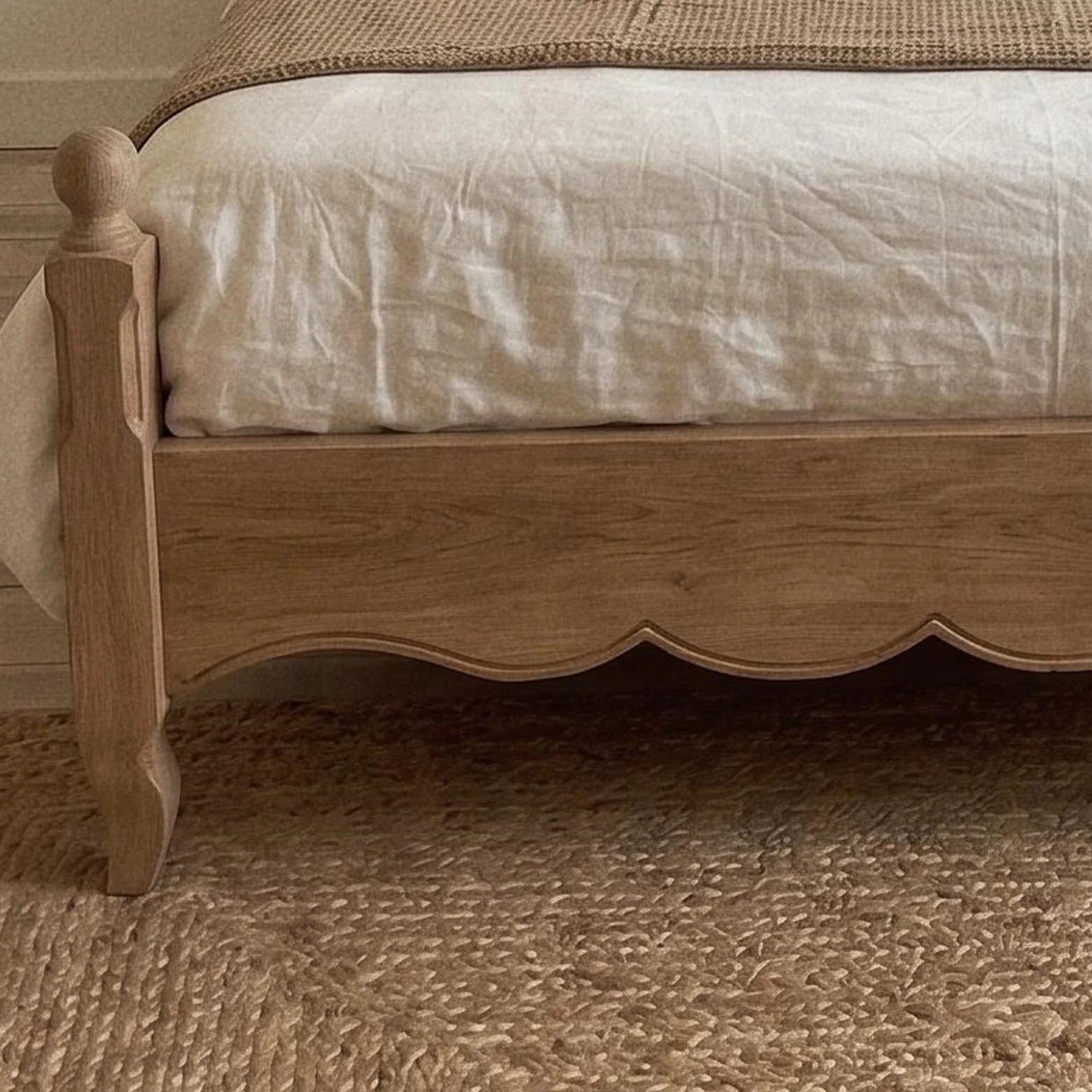 Farmhouse Platform Bed – Solid Birch and Plywood Modern Statement Piece | 26-83