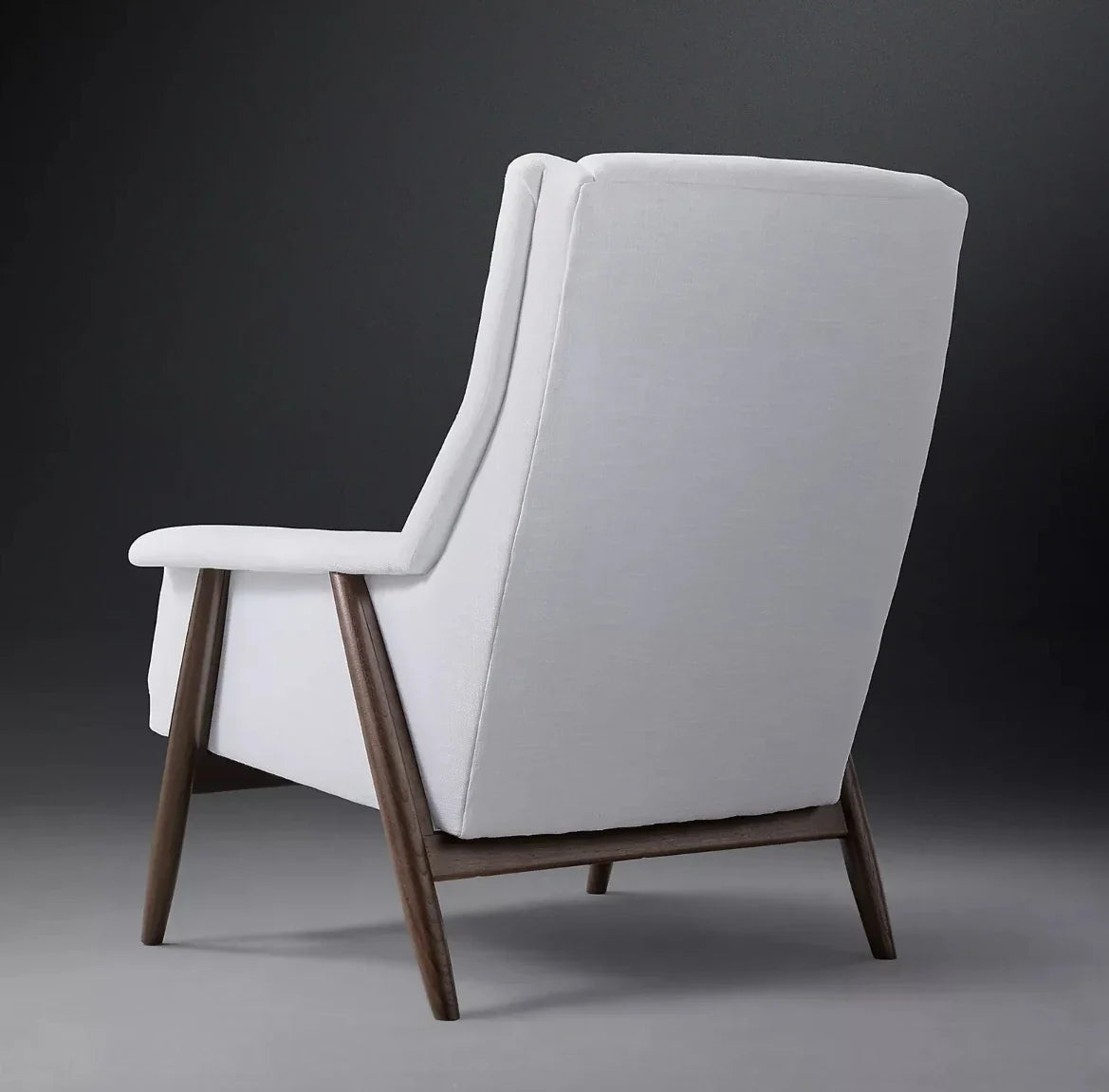 Milo Lounge Chair – High Back Walnut Base Modern Statement Piece