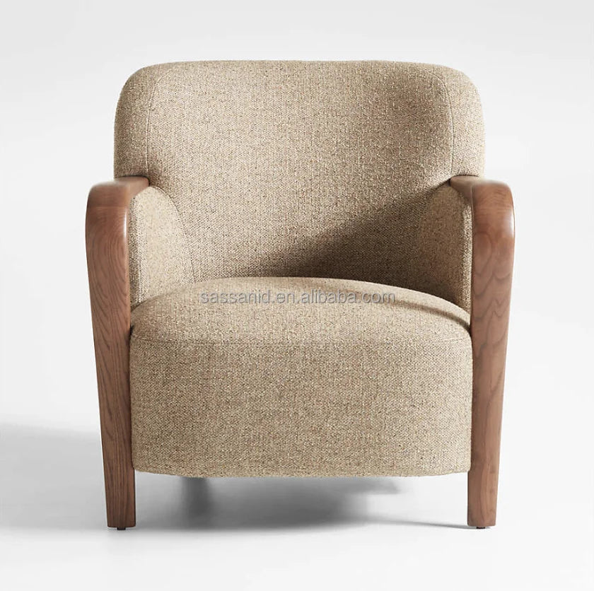 Contemporary Armchair – Midcentury Solid Oak Statement Piece | 1601024335152