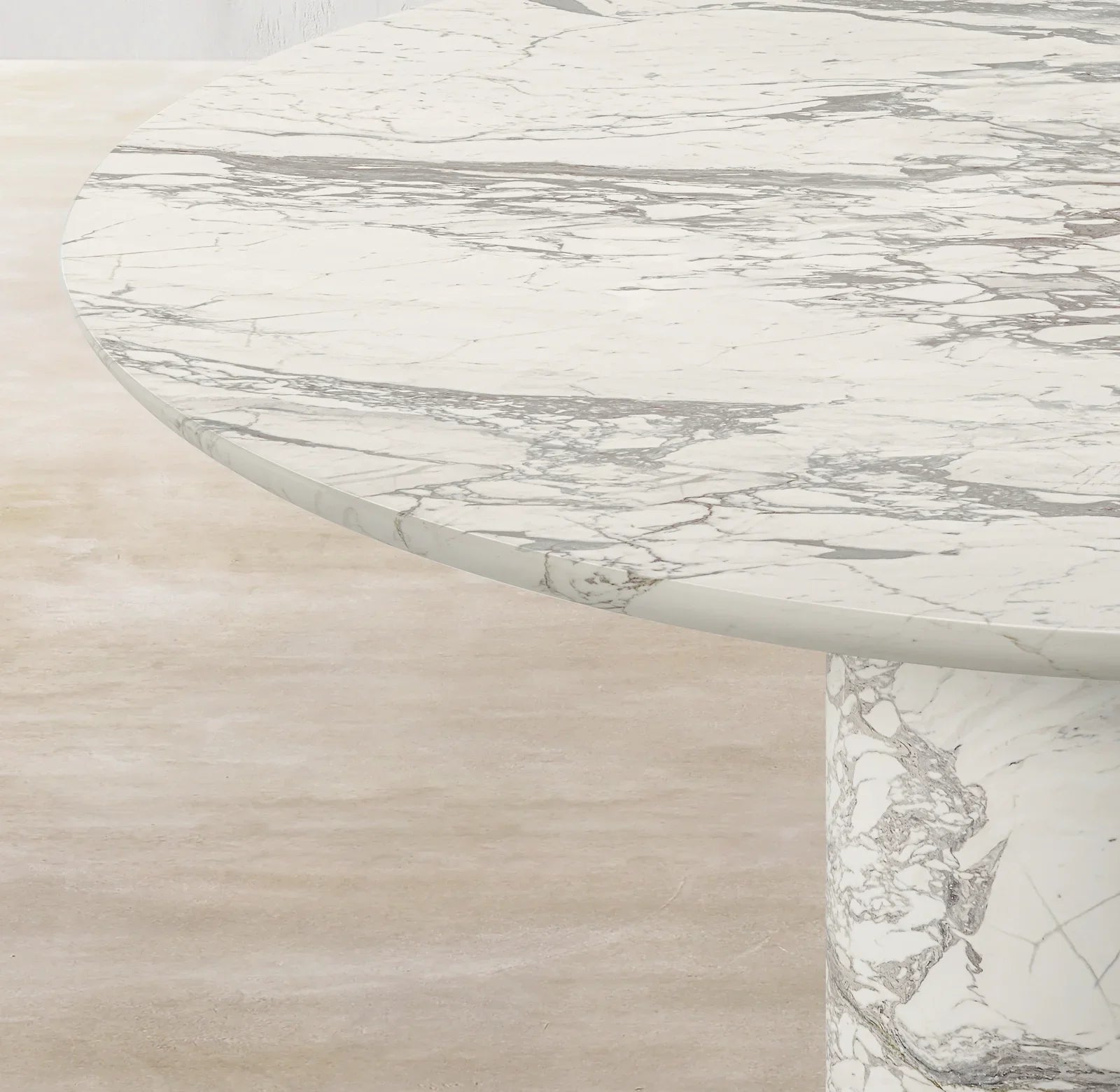 Round Dining Table – Sculptural Italian Marble Cupela Statement Piece | 1600725970090