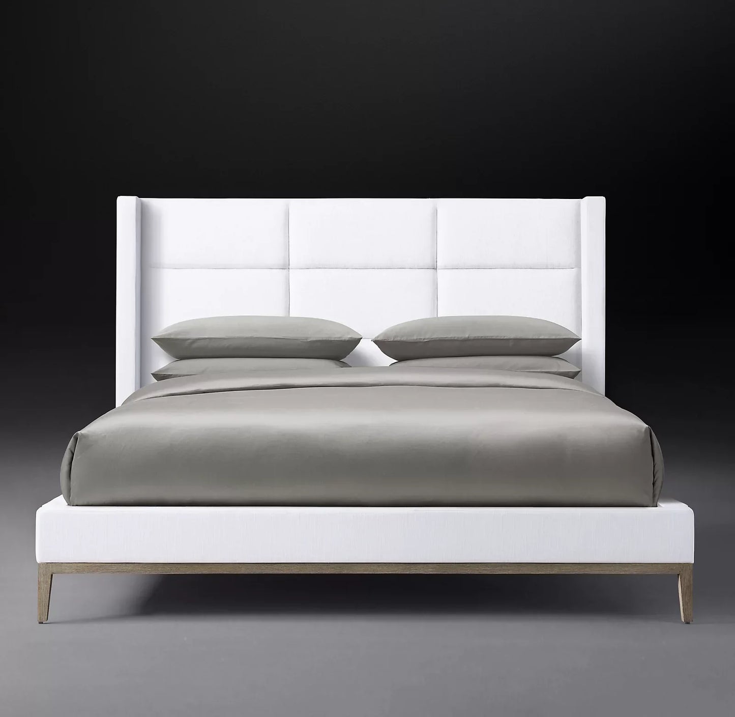 Italian Modernist Shelter Platform Bed – Oak Base Luxury Statement Piece