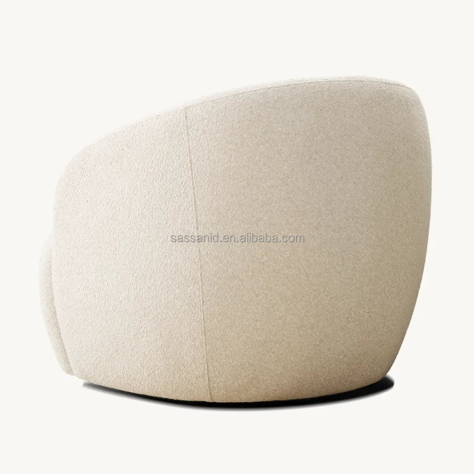 Luisa Swivel Chair – Barrelback Bouclé Statement Piece | 1601378721088