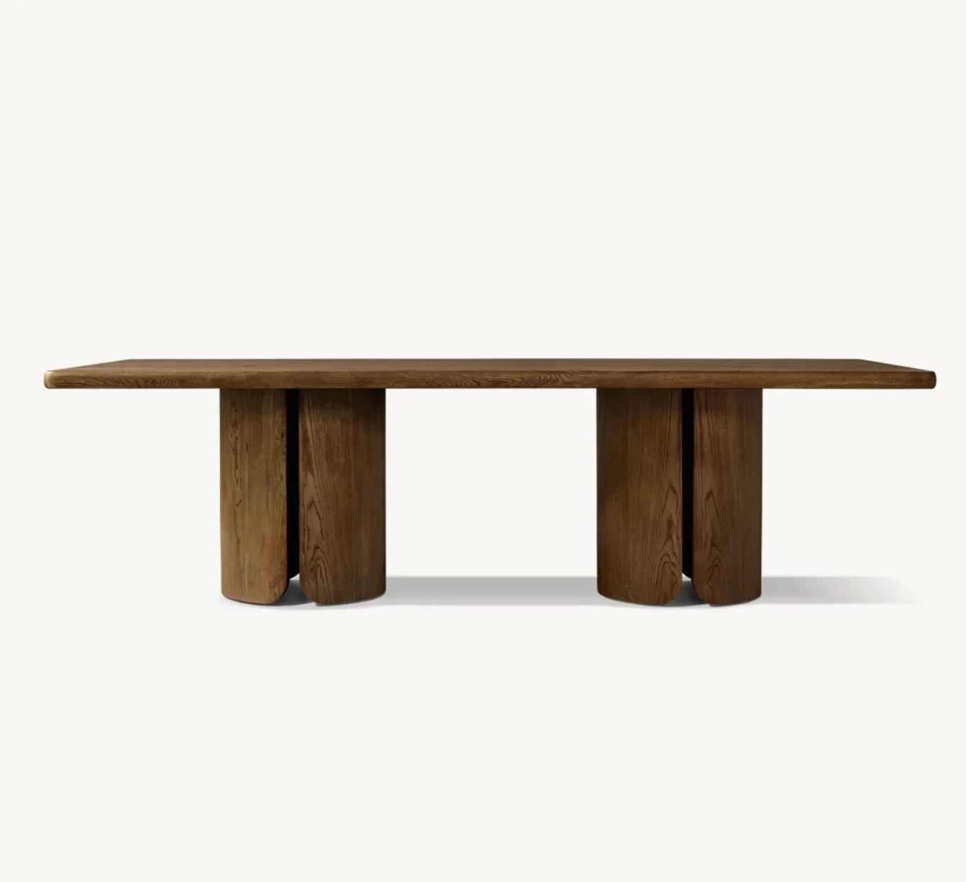 Madera Rectangular Dining Table – Handcrafted Solid Oak Modernist Design by Re Home – Architectural Statement Piece