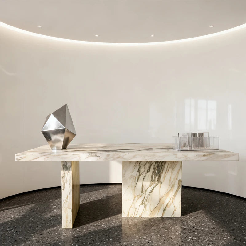 Modern Minimalist Marble Coffee Table Elegant Luxury Italian Style for Villa