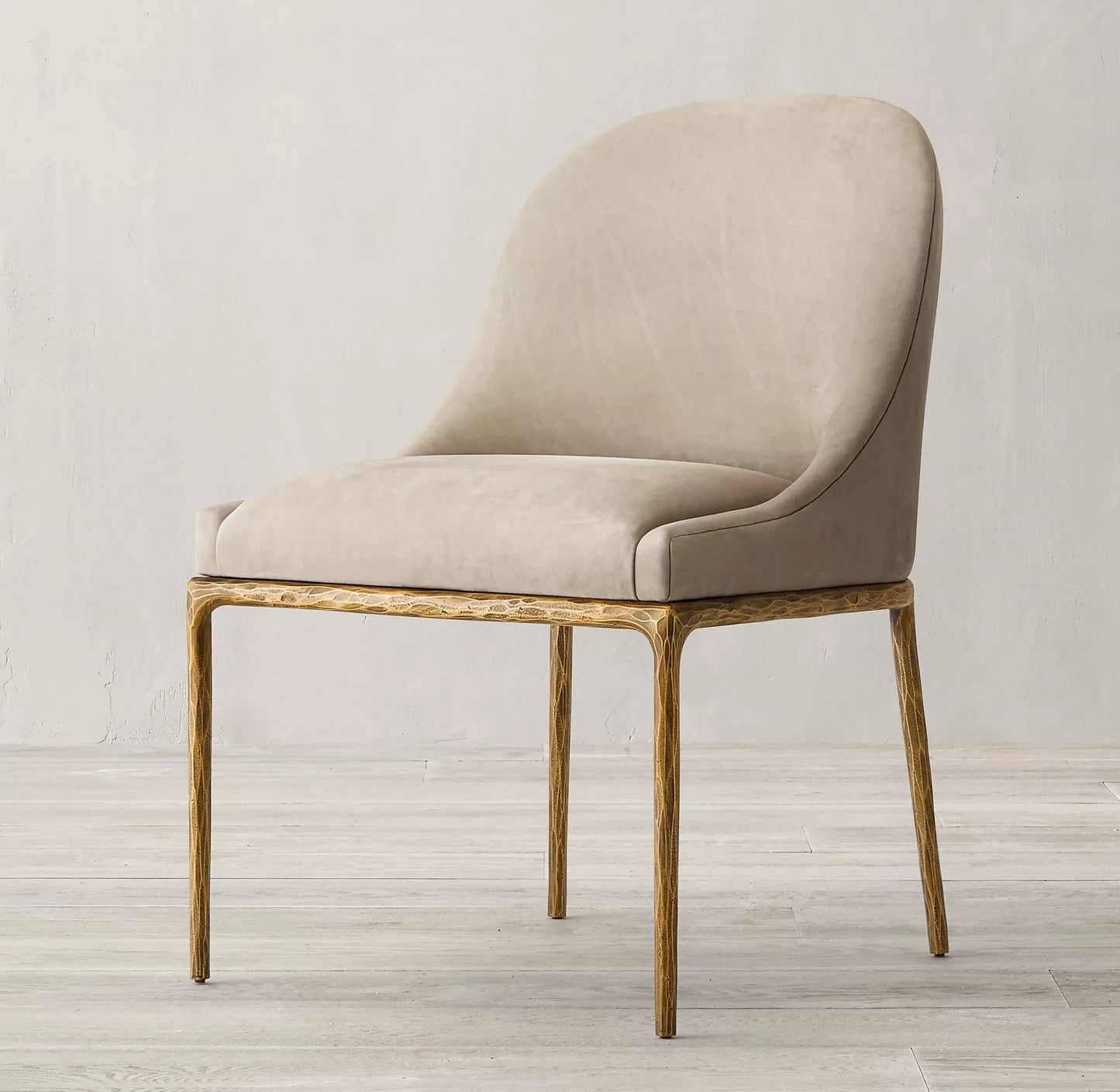 Artisan Hand Forged Leather Dining Chair – Forged Metal Vintage Luxury Statement Piece
