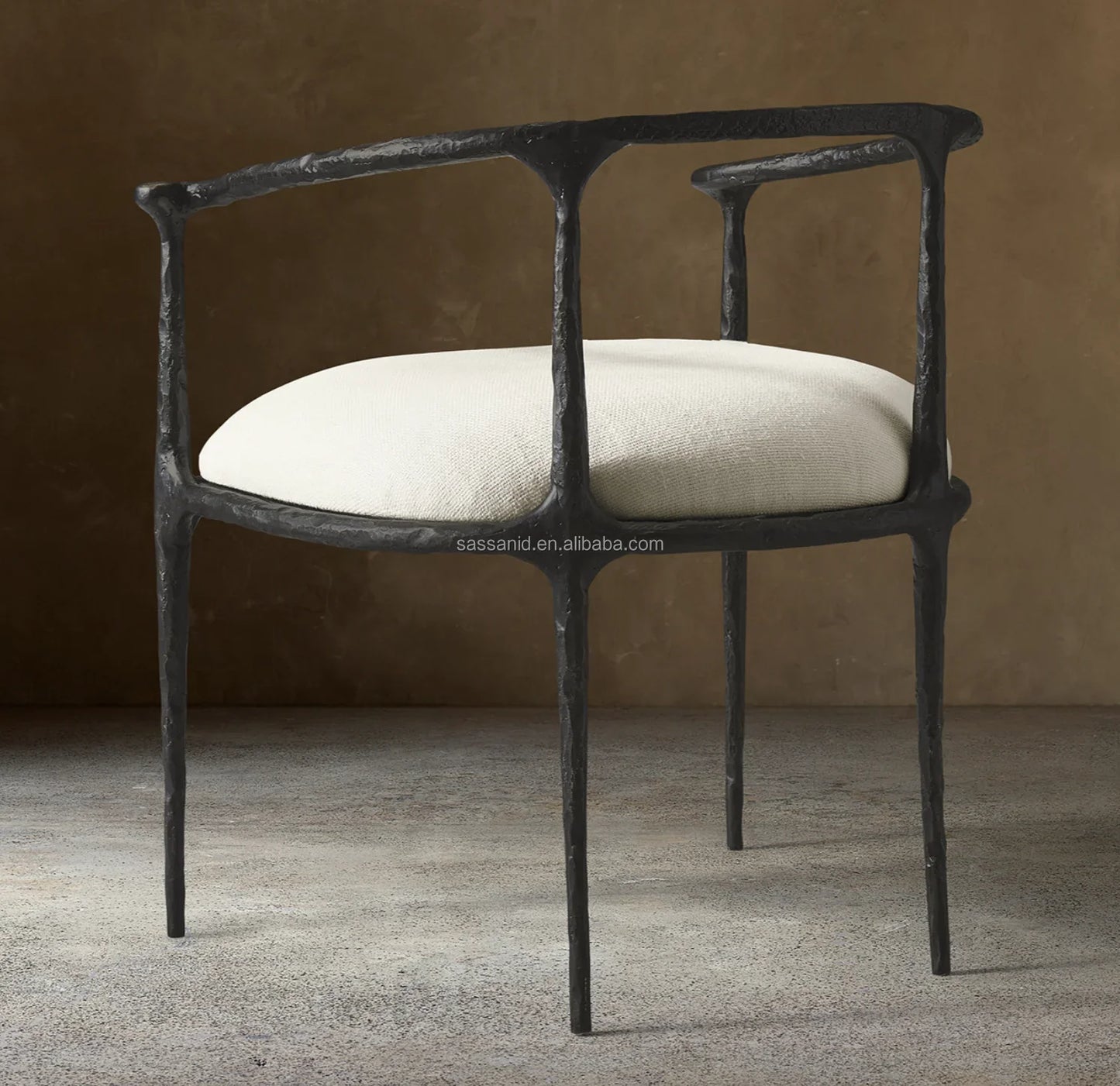 Remo Slope Arm Chair – Hand-Forged Iron – Re Home Modernist Design