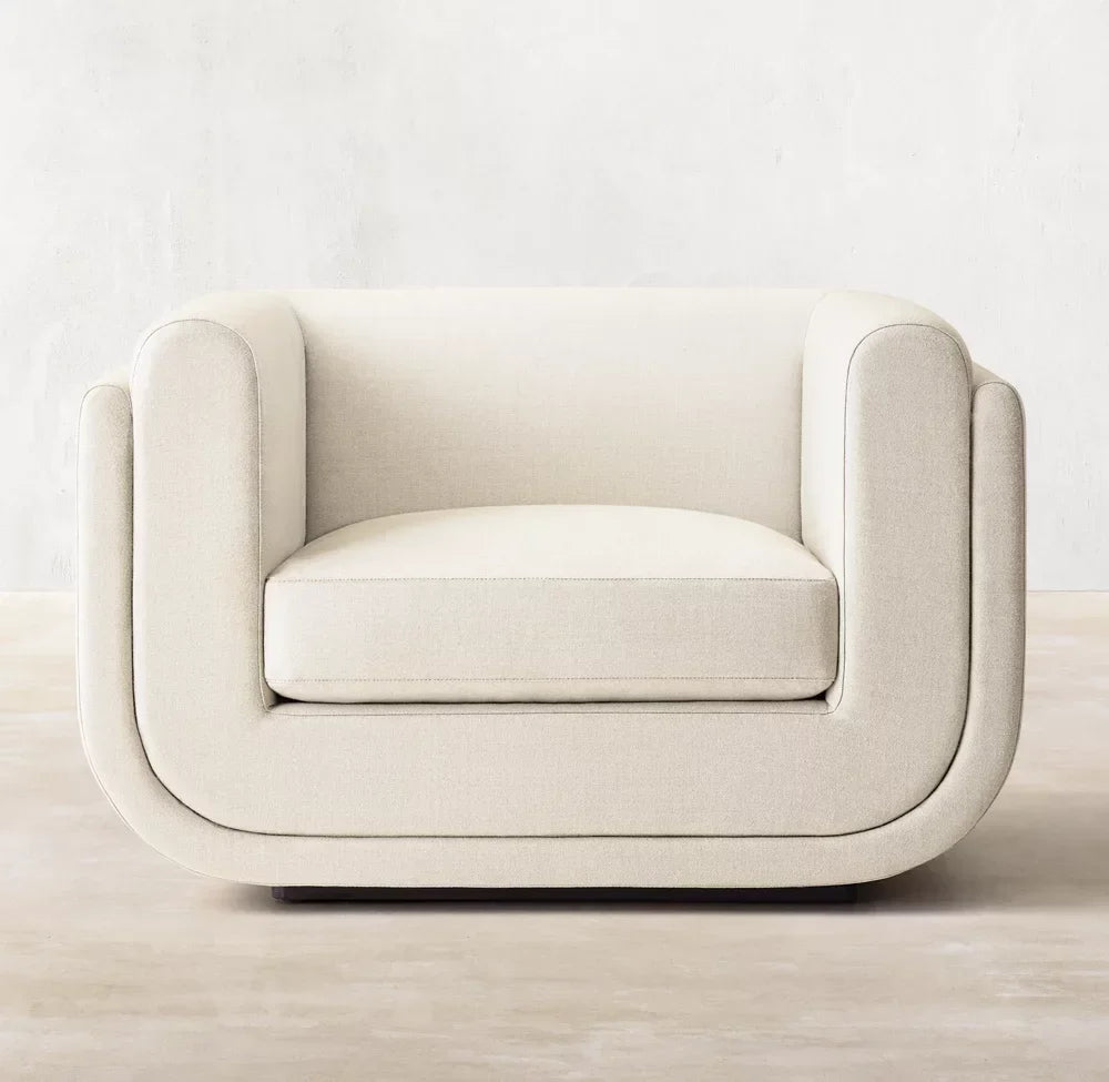 Matteo Lounge Chair – Art Deco Geometric Solid Oak Statement Piece | 1600788273381