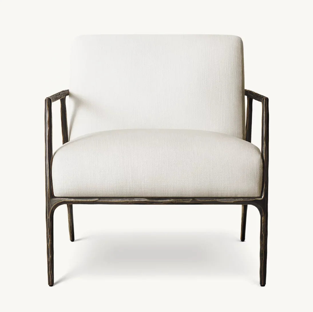 Midcentury Track Armchair – Solid Oak Frame by Re Home – Minimalist Statement Piece | 1600969803250