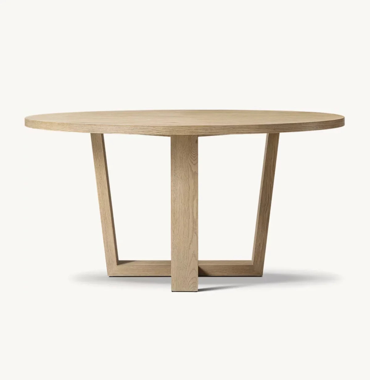 Montecito Round Dining Table – Solid Oak Brushed Finish Contemporary Statement Piece