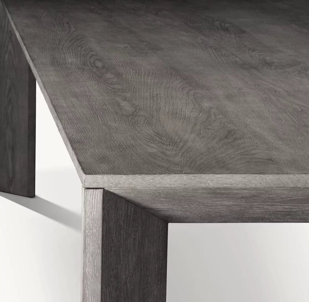 Dining Table, Rectangular Solid Oak, European Design, Luxury