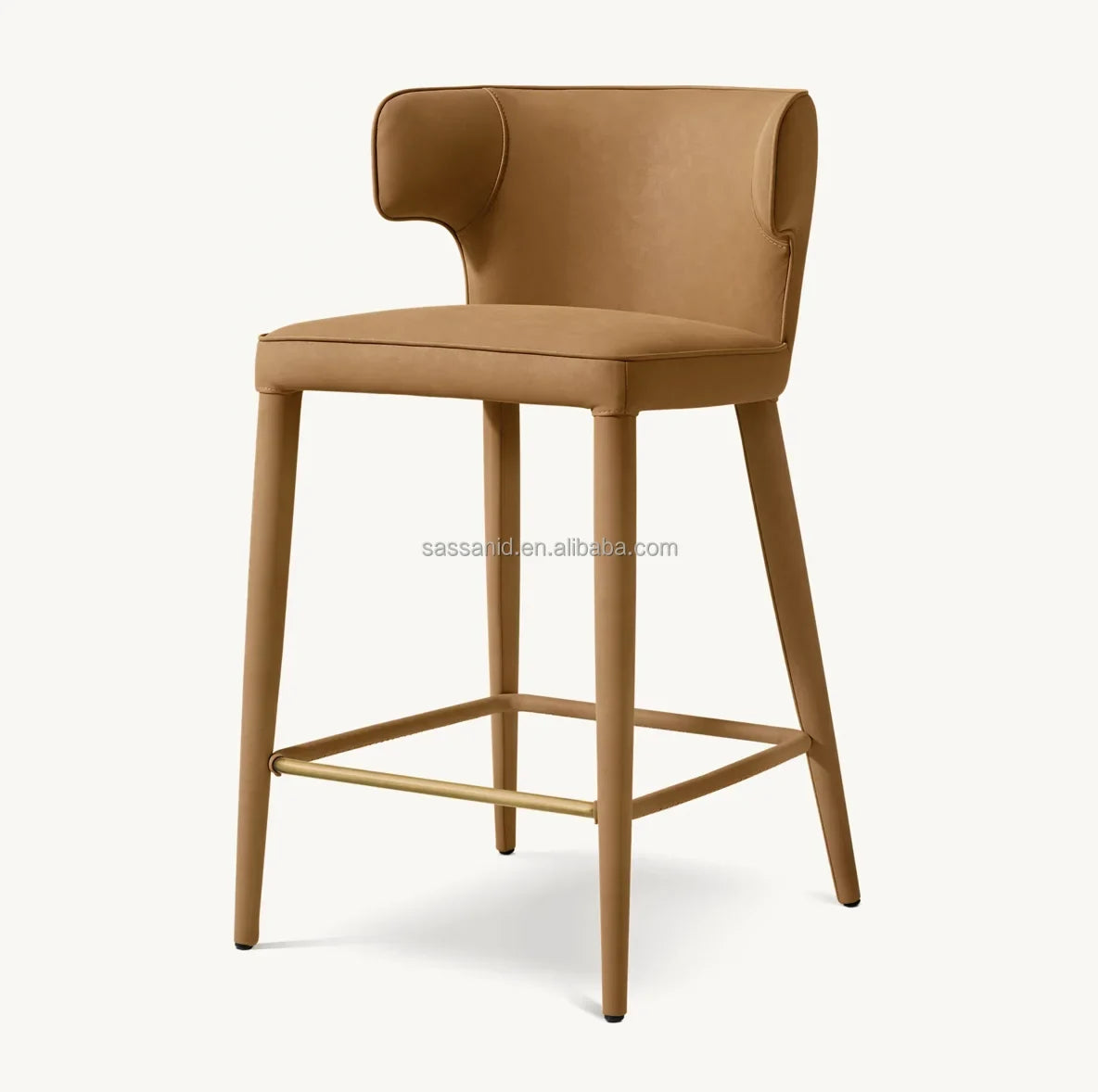 Bar & Counter Stool – Nicola Wing Italian Midcentury Leather | 1600974589200