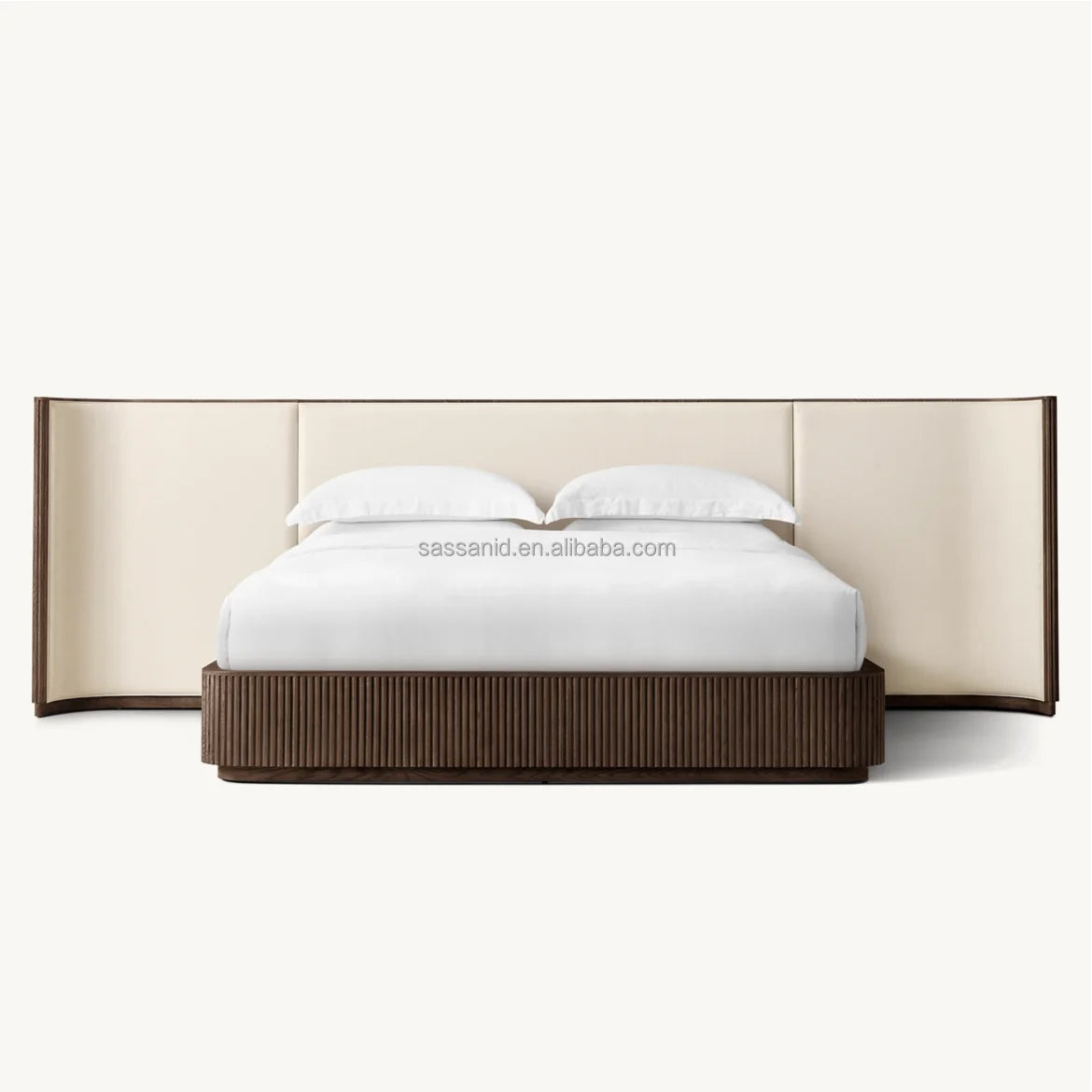 Byron Extended Shelter Bed – Contemporary Upholstered Platform in Oak