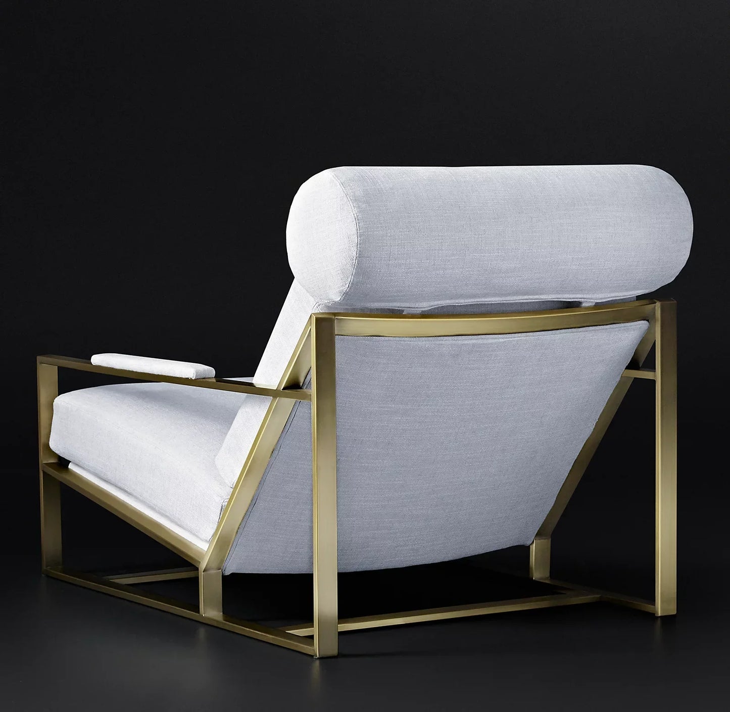 Milo Lounge Chair – Mid-Century Modern Brass or Steel | 1600356410993