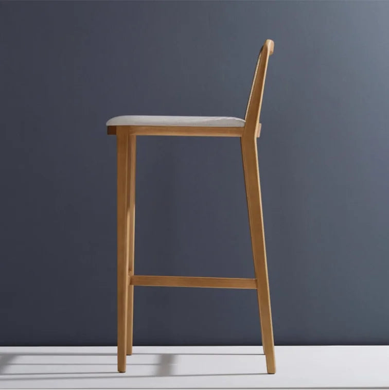 Wing Back Cane Counter Stool – Oak Frame European Design | 1600965367439