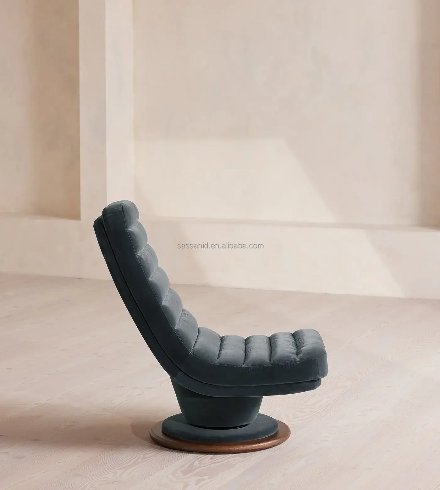 Albert Mid-Century Armchair – Tufted Performance Fabric Accent Chair