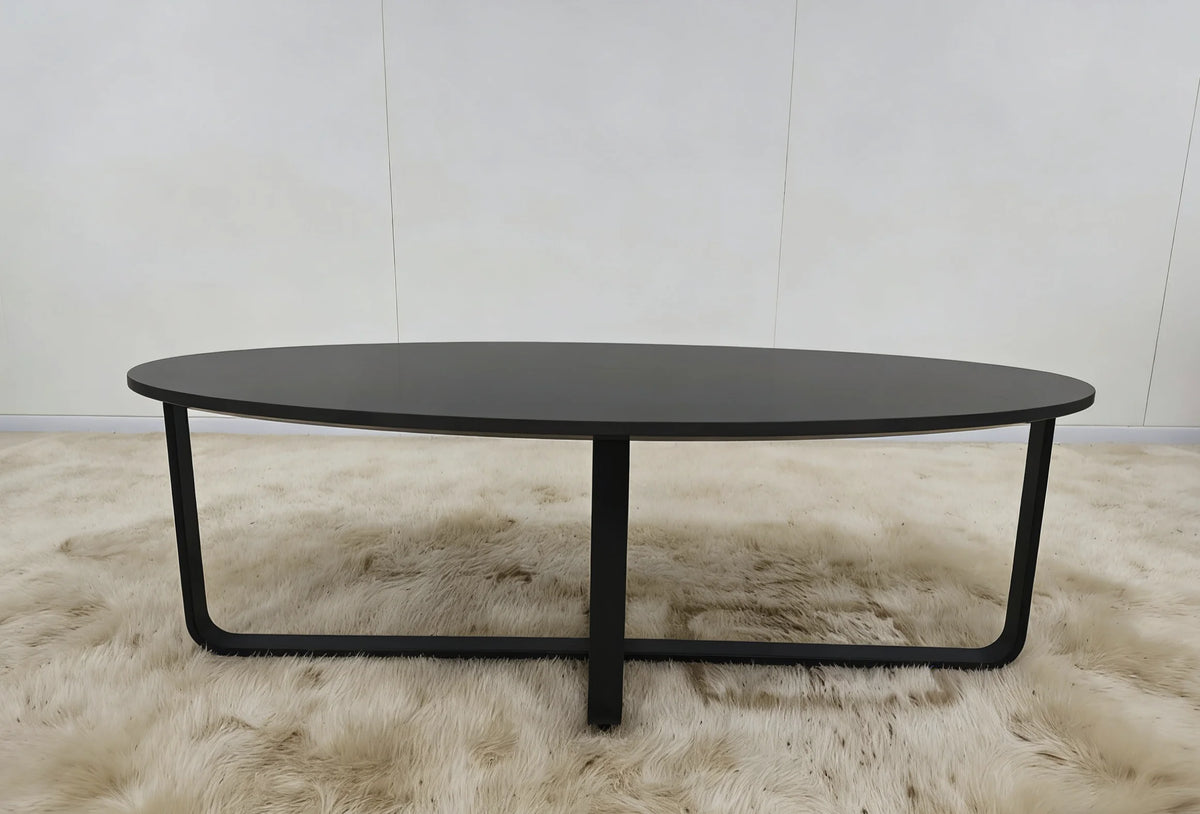 Luxury Black Marble Coffee Table Modern Minimalist Italian Style for Villa