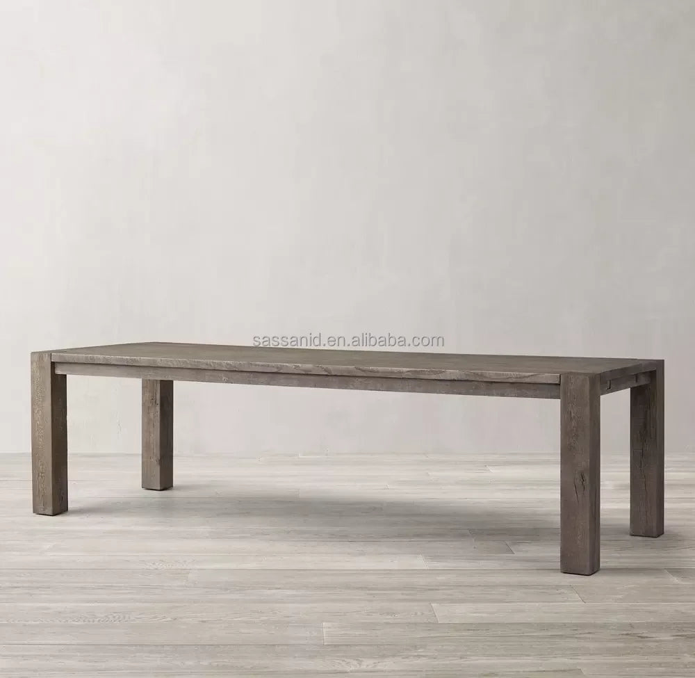 Reclaimed Oak Parsons Extension Dining Table – Handcrafted Wood | 1601041340807