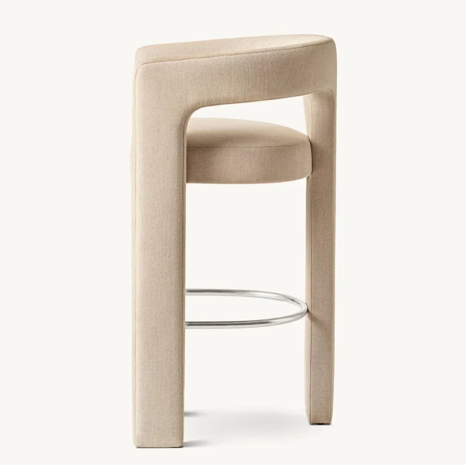 Ines Counter & Bar Stool – Contemporary Architectural Open Fabric Upholstery
